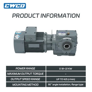 Réducteur de vitesse à vis sans fin hélicoïdale série S en fonte pour machines minières, OEM, entrée 20 CV, certifié CE - Product Image 3