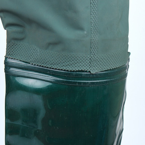 Bottes de pêche et d'agriculture extra longues vertes, montantes au-dessus du genou, style à enfiler, pour le travail et la pluie - Product Image 4