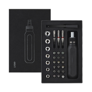 Glede 37 en 1 Kit de tournevis magnétique DIY avec cliquet 60 dents, embouts CRV, outils de réparation en acier rechargeables - Product Image 1