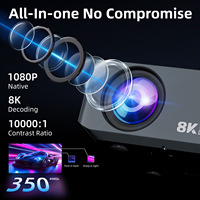 Proyector Xnano X1 Full HD 1080P con Sistema Operativo Android, 400 Lúmenes, Sonido Estéreo HIFI, Pantalla para Cine en Casa, Función de Duplicación de Pantalla, Compatible con 8K, Portátil