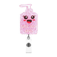 Porte-badge en acrylique avec clip crocodile pour étudiant en médecine, assistant médical, médecin, infirmière, porte-carte nominative