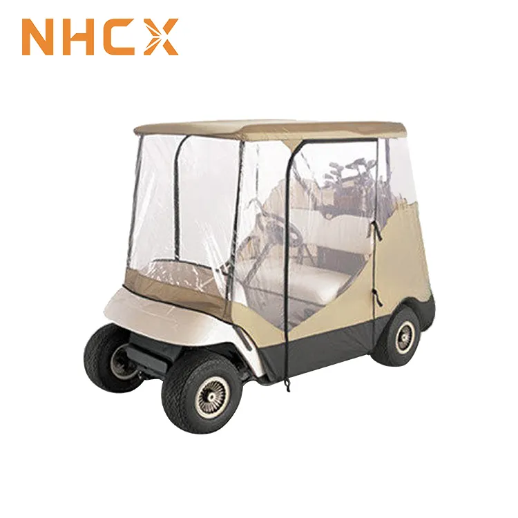 NHCX finestra in PVC Super trasparente modificata 2-4 passeggeri Golf Car Cover Cover EZ go Golf Cart Rain Cover