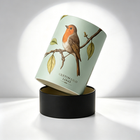 Tubo de Cartón Ecológico Personalizado con Impresión a Todo Color y Base Negra para Empaque de Regalos de Lujo con Logotipo Personalizado