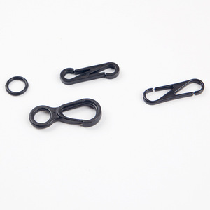 Domai Mousqueton double tête en forme de 8 en POM, noir, pour sac à dos et tente, accessoires d'extérieur - Product Image 2