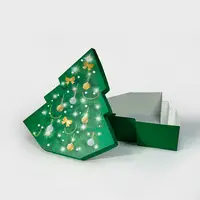 للبيع بالجملة بتصميم عصري على شكل شجرة الكريسماس خضراء اللون يمكن تقديمها كعلبة لوضع الحلوى