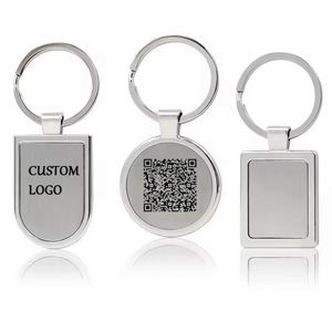 Porte-clés en aluminium vierge avec logo personnalisé, porte-clés en acier inoxydable, porte-clés promotionnel OEM personnalisé avec code QR - Product Image 3