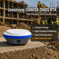 Instrument de topographie GPS RTK professionnel Unistrong G980SE, version à affichage visuel pour la positionnement par satellite