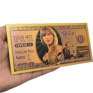 Tarjeta Coleccionable Personalizada de Taylor <span class=keywords><strong>Swift</strong></span> y Travis <span class=keywords><strong>Scott</strong></span>, Recuerdo de Amor, Billete de Plástico Polimérico Galvanizado con Lámina Dorada - Product Image 3