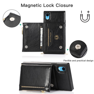 Portefeuille de luxe cartable porte-carte étuis de téléphone <span class=keywords><strong>portable</strong></span> <span class=keywords><strong>pour</strong></span> iPhone 13 mini 14 15 Plus 16 Pro Max sac à main couverture support sac - Product Image 3