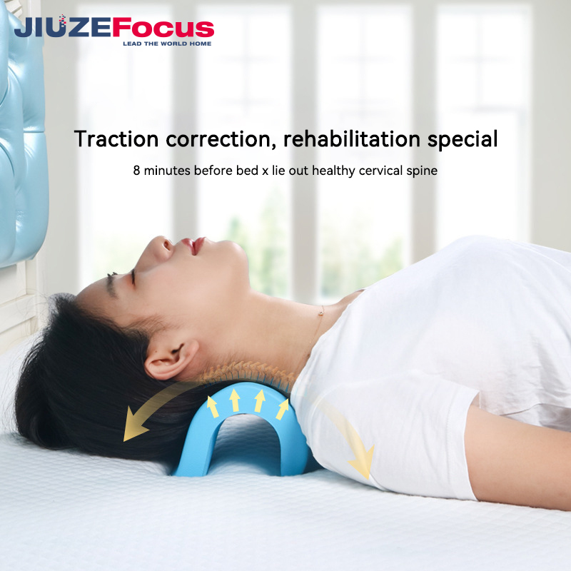 Cervical Traction Device for TMJ Pain Relief and Cervical Spine Alignment Chiropractic Neck Relaxer Pillow