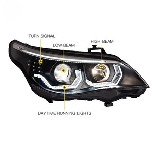 Universal Fit 6000K LED Headlight Kit for 5 Series E60 2003-2010 12V ABS <b>Plug</b>+<b>Play</b> Factory Direct 6000K LED Headlight Assembly P - Product Image 3