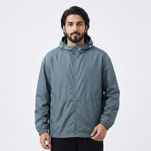 Summer Lightweight Custom Design <b>Long</b> Sleeve <b>Men</b> Windbreaker <b>Jacket</b> Zipper up Sport <b>Jackets</b> - Product Image 1