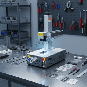 Machine de marquage laser à <span class=keywords><strong>fibre</strong></span> portable mini 20W 30W légère pour gravure sur métal, plastique, stylo, bijoux en argent - Neuve - Product Image 1