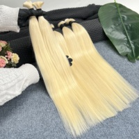 Capelli Umani Vergini Remy di Alta Qualità, Lisci 613, Cuticole Allineate, Non Lavorati, Senza Trama, per Intrecciare