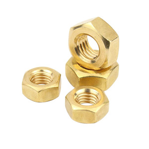 M3 M4 <strong>M5</strong> M6 M8 M10 M12 Metric Din 934 Polished Copper Hexagon Lock Nut Plain Brass Hex Nut for <strong>Bolt</strong> - Product Image 5