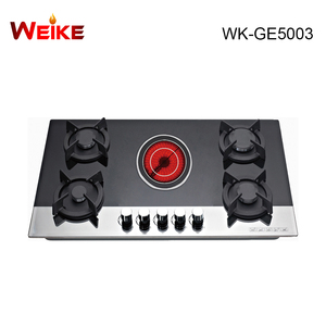 5 <strong>Burner</strong> Tempered Glass Top Gas Stove in Black Color Lpg Gas Hob With <strong>Wok</strong> <strong>Burner</strong> Kitchen Appliance