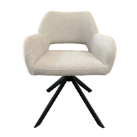 Fauteuil de loisirs contemporain à dossier haut en tissu velours pour restaurant et cuisine