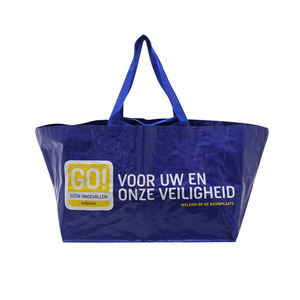 Sacola de Compras Grande Personalizada Reutilizável para Supermercado e Mudança de Casa, Sacola Dobrável Portátil Reciclável de Polipropileno Preto Resistente - Product Image 4