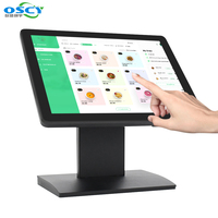 Monitor de pantalla táctil LCD de 15 pulgadas de grado industrial a prueba de agua simple monitor táctil de uso de tienda de licores de comida rápida