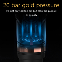 Mini machine à café expresso - Alimentée par batterie - Contrôle de la température programmable - Infusion multi-usages - Pour voiture, maison, extérieur