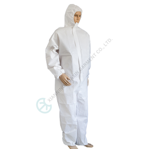 CE Certificated TYPE 5B TYPE 6B <strong>Disposable</strong> White Microporous <strong>Boiler</strong> <strong>Suit</strong> Safety Coverall - Product Image 5