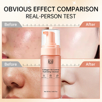 Produits de beauté : Nettoyant purifiant régulateur de sébum au collagène, Ritual Peach Clean, Nettoyant visage éclat au niacinamide, Usine de soins de la peau