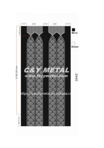Panel decorativo de metal de cabina de ascensor decorativo de acero inoxidable resistente a los arañazos - Product Image 4