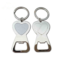 Hochwertige Werbung Soft Emaille Custom Logo Blank Schlüssel ring Metall Sublimation Flaschen öffner Schlüssel bund