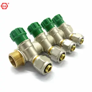 गा नई प्रकार 16mm 3/4 "2way 3 रास्ता 4way 5way CW617 3 हलकों 4 हलकों पीतल manifolds के लिए पानी की व्यवस्था