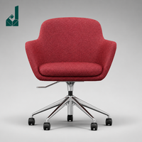 Chaise de bureau ergonomique moderne à dossier bas en tissu vibrant, siège rembourré, chaise de réception pour visiteurs, espace de travail commercial créatif