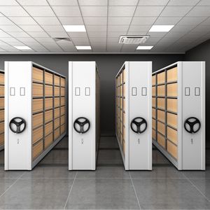 Système d'archivage mobile pour bibliothèque scolaire, banque, bureau - Armoire compacte en acier pour classement mobile - Product Image 6