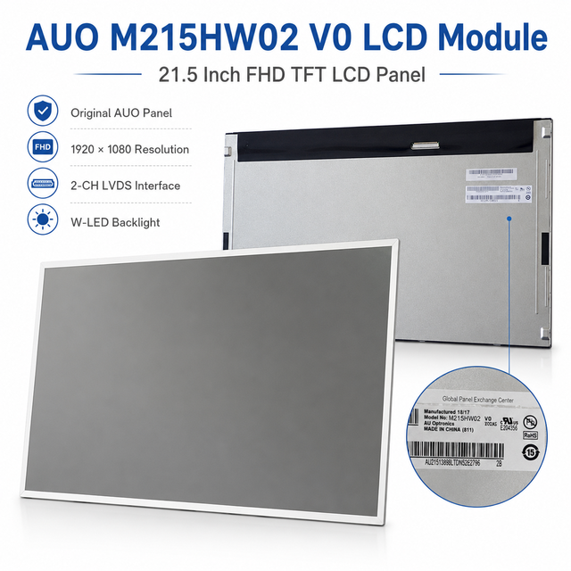 AUO M215HW02 V0 21.5 Inch FHD TFT LCD Module 1920x1080 LVDS W-LED Panel for Industrial Monitor
