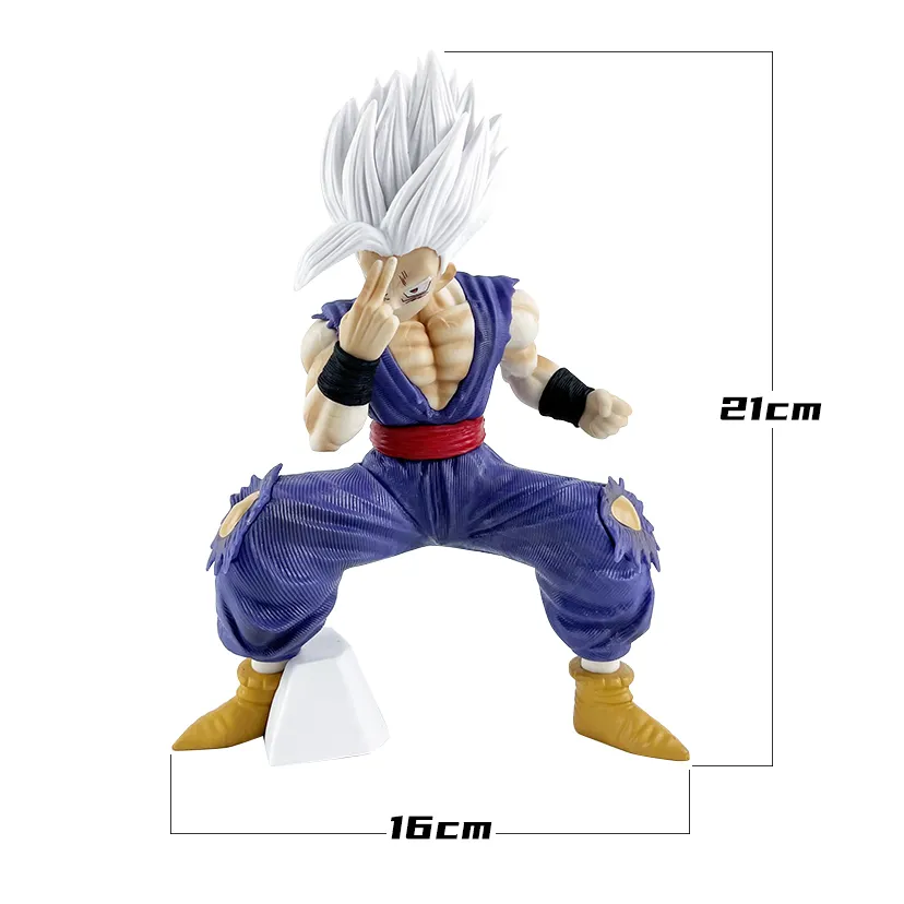 Figurine d'action japonaise Dragon Balls Ornements artisanaux Personnages de dessins animés Cheveux gris Son Goku Anime Figure