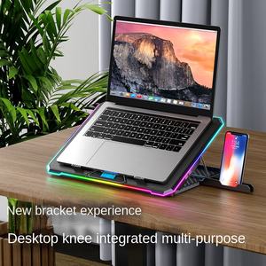 Refroidisseur d'ordinateur <span class=keywords><strong>portable</strong></span> RGB K15 transfrontalier avec support, disponible en stock - Product Image 4