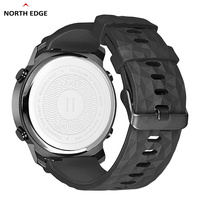 North Edge Chronomètre numérique Pacer Compte à rebours Montre de sport Wr50m Rétro-éclairage LED Montres numériques Hommes Poignet Usine Prix de gros