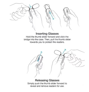 New Fashionable Super Light PC Frame <strong>Reading</strong> <strong>Glasses</strong> with Retro <strong>Mini</strong> Clip Convenient for Elderly Available Orange Blue Gray Lens - Product Image 6