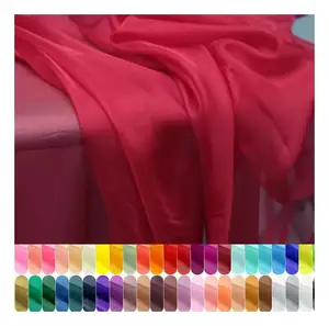 Custom dyeing 100% Polyester chiffon Summer Fabric For Women Garment