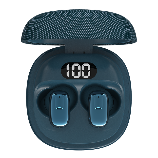 Fashion Mini Design Wireless In-Ear Earbuds with Elegant Style Fabric Digital Display Battery Indicator Portable Earbuds