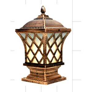 Lampadaire carré en aluminium à LED, noir bronze, base E27, éclairage extérieur pour jardin - Product Image 4
