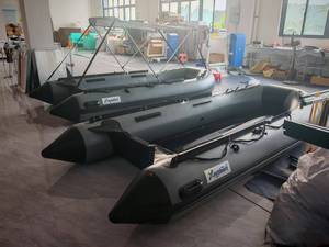 Bote de pesca inflable de 380cm y 3,8 metros, bote de remos para exteriores, tomó 5-6 personas conduciendo en Lago, río y mar en alta mar - Product Image 5