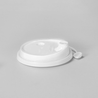 Couvre-gobelets jetables en papier PP pour café, lait et thé, transparents, noirs et blancs, diamètre 90 mm, recyclables
