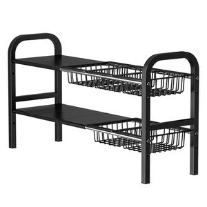 Scaffale Regolabile Sotto Lavello per Cucina, Organizzatore per Armadi in Acciaio al Carbonio Resistente ed Estensibile - Product Image 6