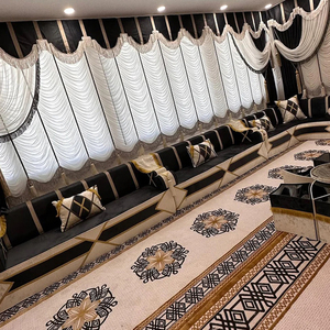 Sièges arabes Jalsah canapés marocains Majlis arabe Jalsa banc carré en tissu ensemble de meubles de maison modulaires - Product Image 3