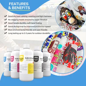 Tinta DTF Premium SUBLISTAR Hi-Pro, tinta de impresión de transferencia de calor de recarga de 1000ML LC LM LK <span class=keywords><strong>LLK</strong></span> para impresora de inyección de tinta DTF - Product Image 4