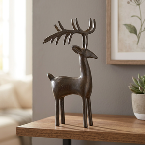 Figurine de renne moderne en aluminium, sculpture de cerf de Noël pour table, décoration artisanale pour la maison - Product Image 4