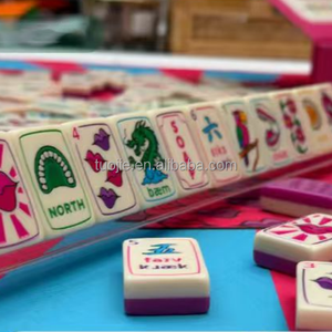 Customized Luxury Pink Lip Shaped 2-Layer Acrylic Sunday American <b>Mahjong</b> Tiles Full <b>Set</b> 160 Pcs Low MOQ 1 <b>Set</b> - Product Image 5