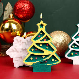 Molde de Silicona para Velas con Forma de Árbol de Navidad, Molde para Chocolate, Ideal para <span class=keywords><strong>Fondant</strong></span>, Repostería, Galletas, Manualidades de Azúcar y Pasteles - Product Image 1