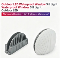 Lámparas de Pared Semicirculares, Focos Cálidos Blancos para Ventana, Lámpara de Pared para Entrada de Hotel, Pasillo, Balcón, de Aluminio, Impermeable