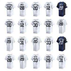 <span class=keywords><strong>Camiseta</strong></span> <span class=keywords><strong>de</strong></span> Béisbol Personalizada 2024 <span class=keywords><strong>de</strong></span> la Mejor Calidad, Cosida en China, Transpirable, 100% Poliéster, para <span class=keywords><strong>Detroit</strong></span>, Talla Grande, Javier Báez Cabrera - Product Image 1