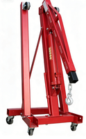 Grue de levage pliable portable de 2 tonnes, hauteur de levage maximale de 2,4 m, poids léger de 58 kg, pack de 2 pièces, 0,11 m³ pour atelier de réparation automobile